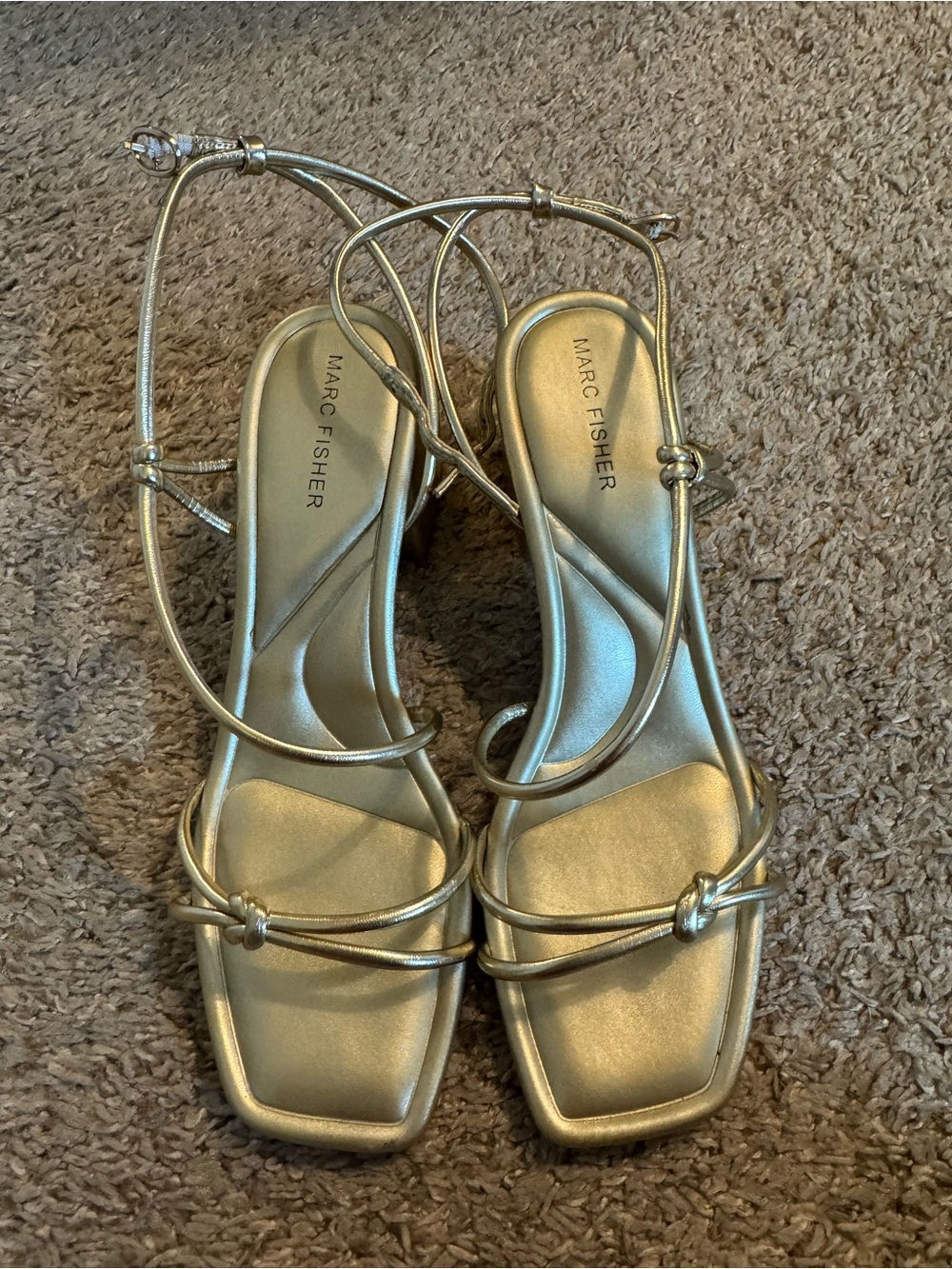 Marc Fisher Metallic Gurion Sandal